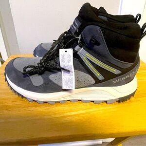 Men’s Merrell Wildwood Mid Sneakers Boot Gray and Black - 10